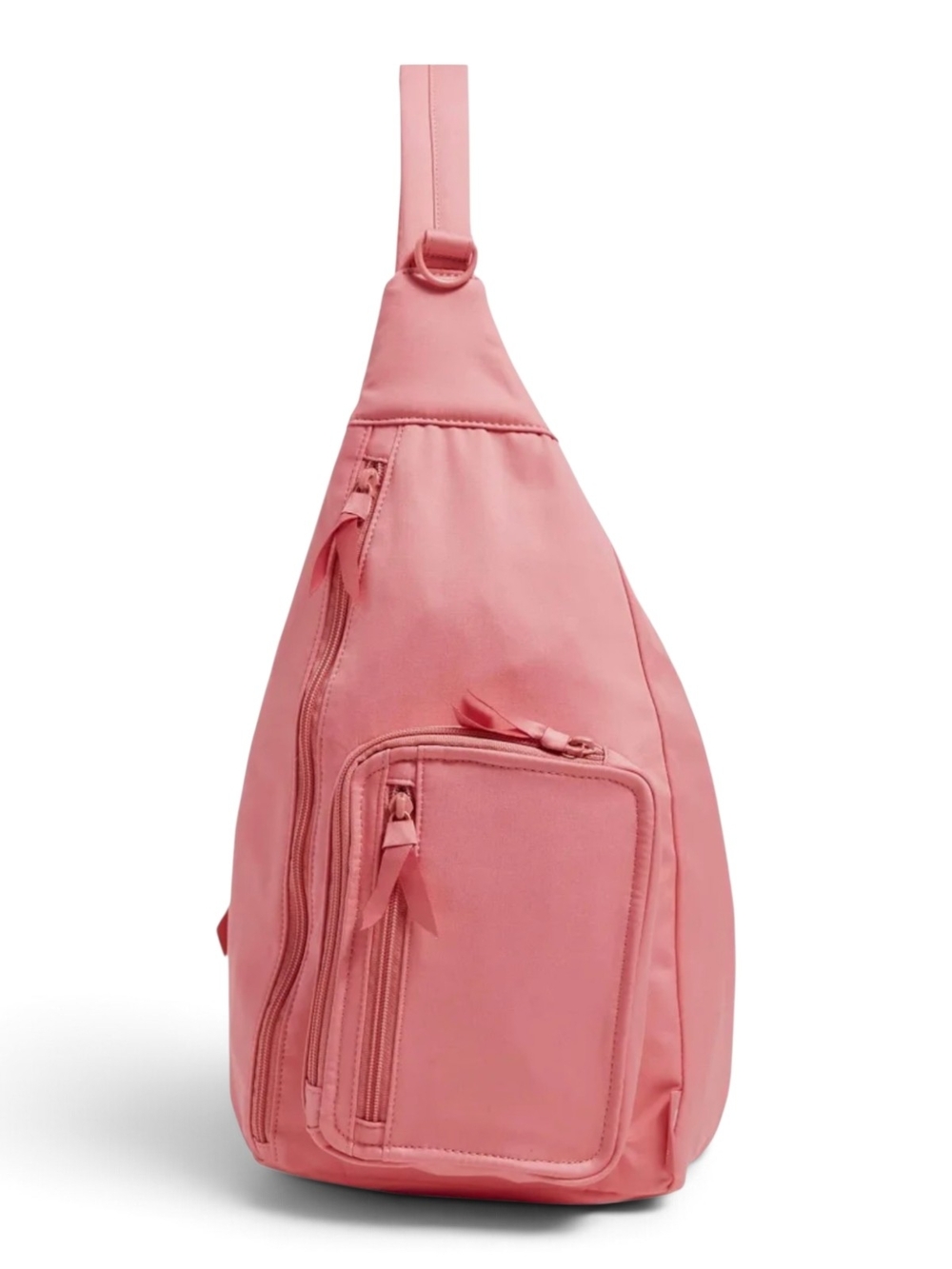 Vera Bradley Rouge Rose Pink Sling Backpack Cotton 9×19 In - Picture 2 of 16